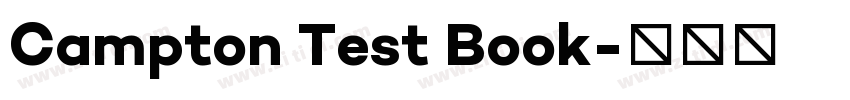 Campton Test Book字体转换